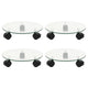 Vidaxl plantenrollers 4 st rond 28 cm gehard glas