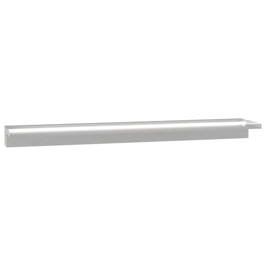 Vidaxl zwembadwaterval met led-verlichting 110 cm roestvrij staal