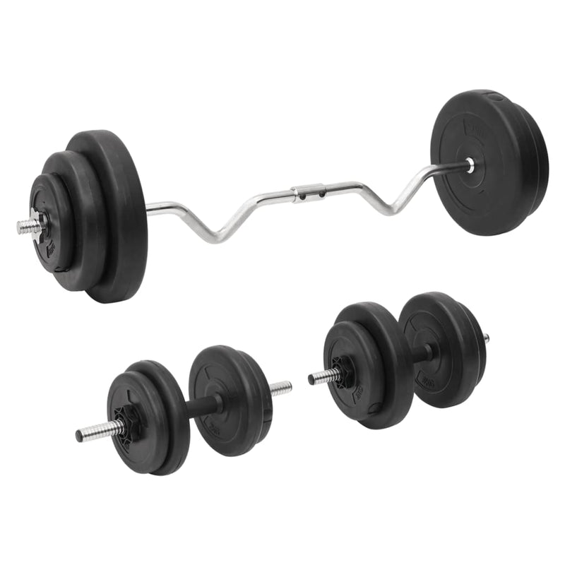 Afbeelding laden in galerijviewer, VidaXL Halterset met gewichten curl 60 kg
