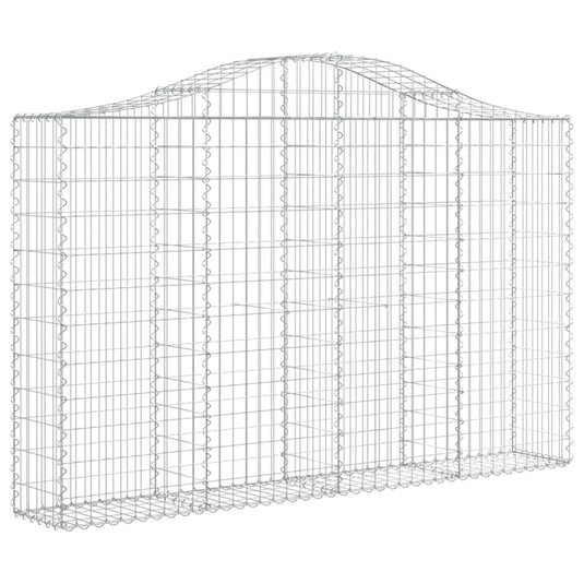 VidaXL Schanskorven 5 st gewelfd 200x30x120 140 cm ijzer
