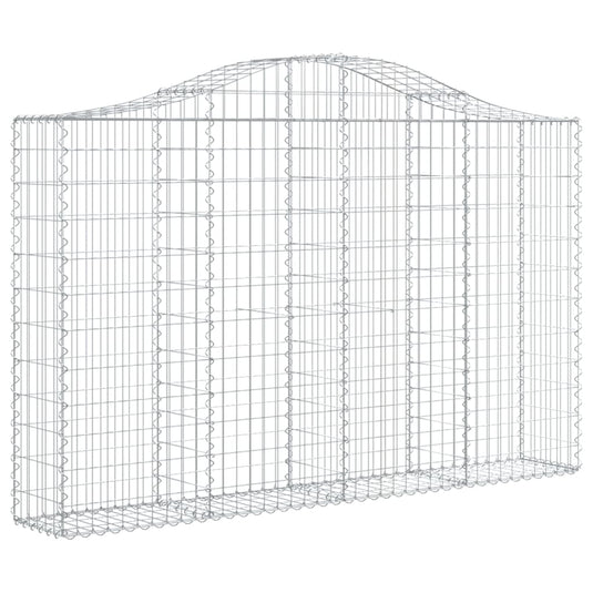 VidaXL Schanskorven 10 st gewelfd 200x30x120 140 cm ijzer