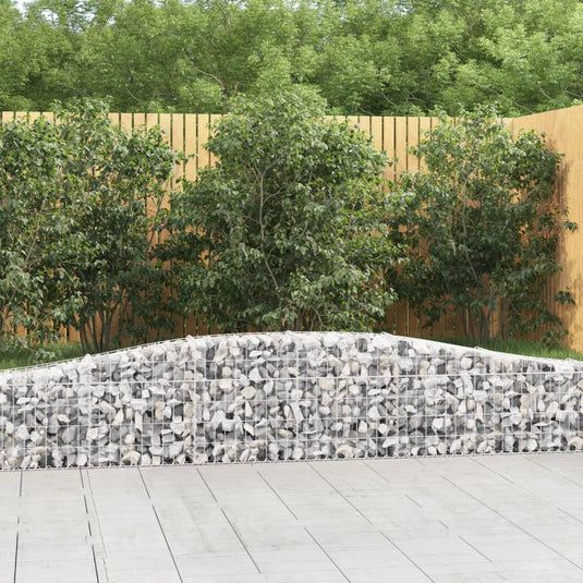 VidaXL Schanskorven 10 st gewelfd 400x30x40 60 cm ijzer