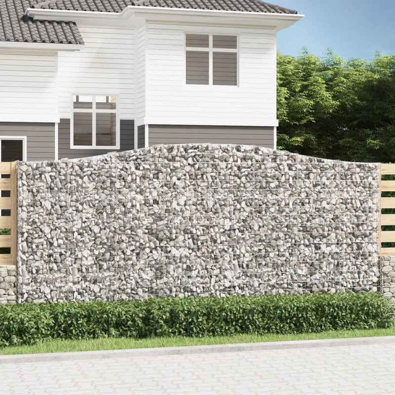 Afbeelding laden in galerijviewer, VidaXL Schanskorven 4 st gewelfd 400x50x180 200 cm ijzer
