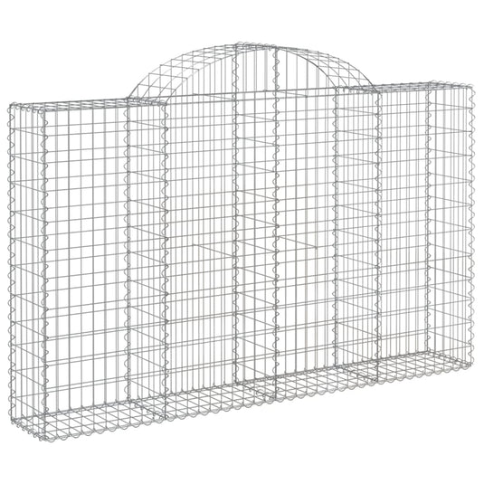 VidaXL Schanskorven 12 st gewelfd 200x30x120 140 cm ijzer