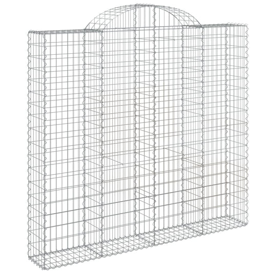 VidaXL Schanskorven 2 st gewelfd 200x30x180 200 cm ijzer