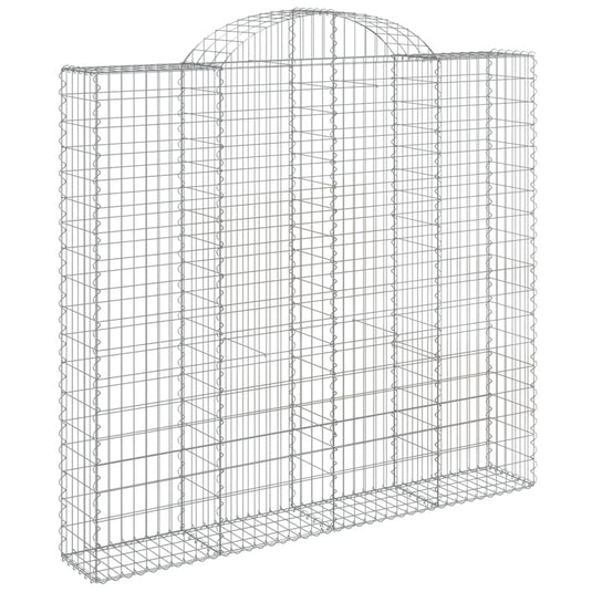 VidaXL Schanskorven 4 st gewelfd 200x30x180 200 cm ijzer