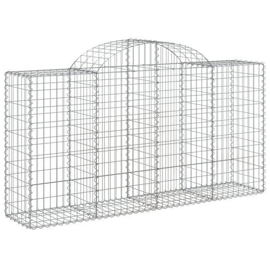 VidaXL Schanskorven 2 st gewelfd 200x50x100 120 cm ijzer