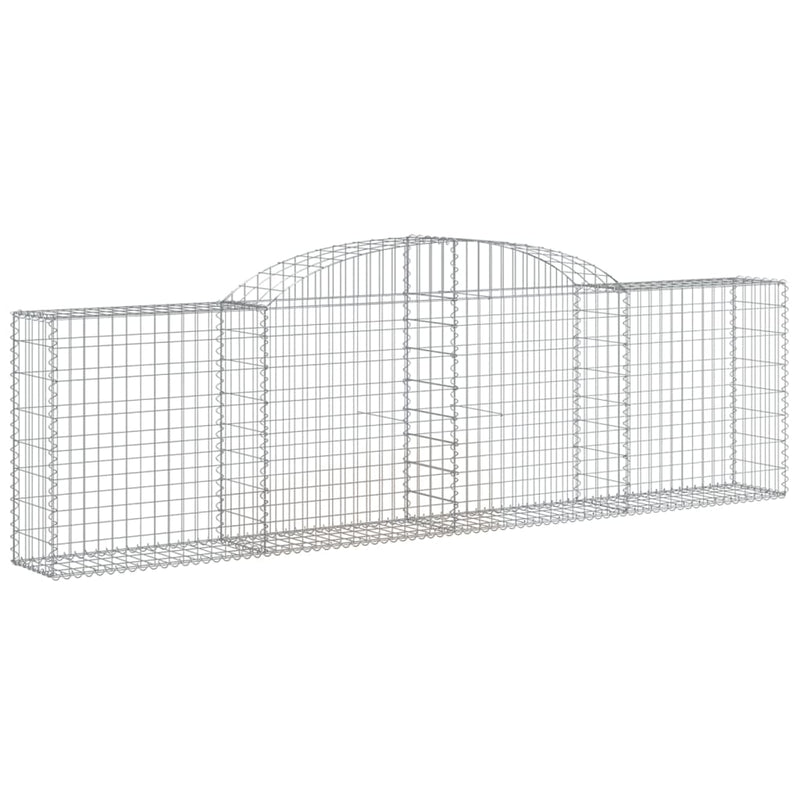 Afbeelding laden in galerijviewer, VidaXL Schanskorven 10 st gewelfd 300x30x80 100 cm ijzer
