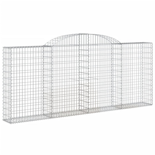 VidaXL Schanskorven 8 st gewelfd 300x30x120 140 cm ijzer