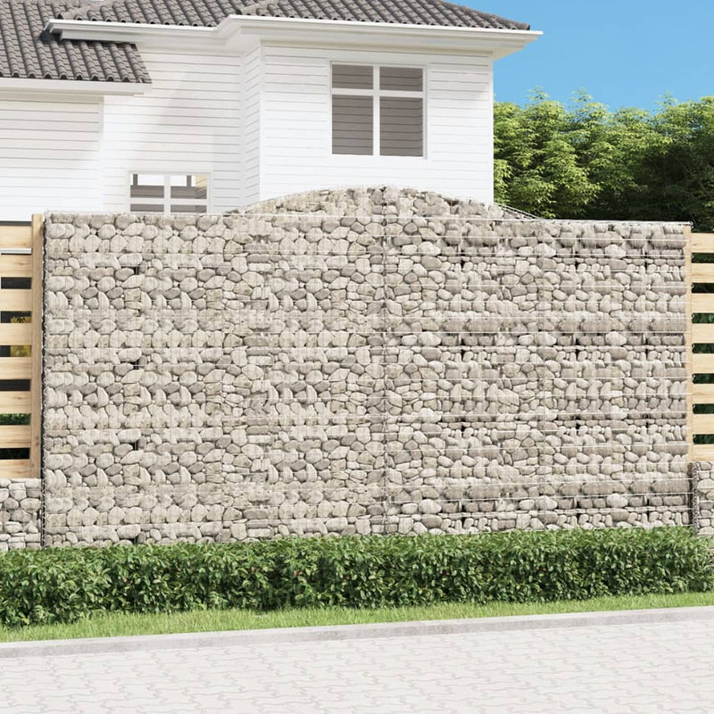 Afbeelding laden in galerijviewer, VidaXL Schanskorven 3 st gewelfd 400x50x220 240 cm ijzer

