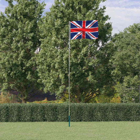 Vidaxl vlag met vlaggenmast verenigd koninkrijk 5,5 m aluminium