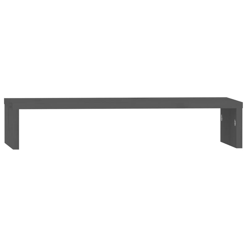Afbeelding laden in galerijviewer, Vidaxl monitorstandaard 50x27x10 cm massief grenenhout grijs
