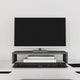 Vidaxl monitorstandaard 50x27x10 cm massief grenenhout grijs