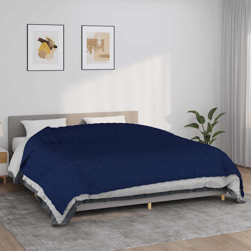 Afbeelding laden in galerijviewer, Vidaxl verzwaringsdeken 220x260 cm 11 kg stof blauw
