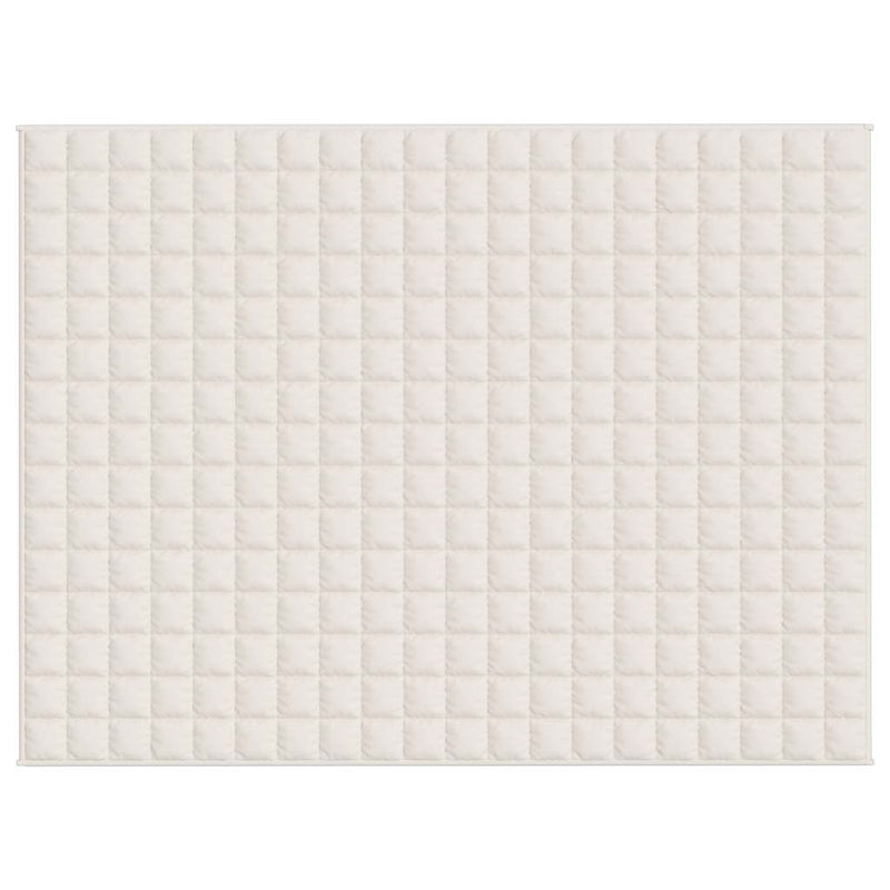 Afbeelding laden in galerijviewer, Vidaxl verzwaringsdeken 150x200 cm 11 kg stof lichtcrèmekleurig
