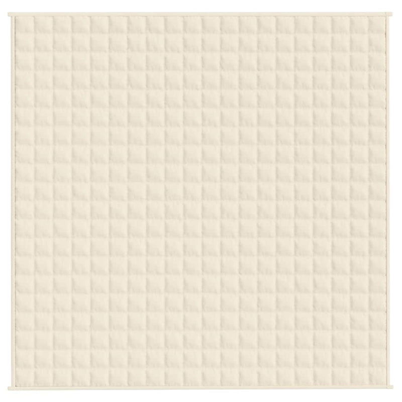 Afbeelding laden in galerijviewer, Vidaxl verzwaringsdeken 200x200 cm 9 kg stof lichtcrèmekleurig
