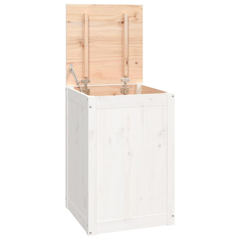Afbeelding laden in galerijviewer, Vidaxl wasmand 44x44x66 cm massief grenenhout wit
