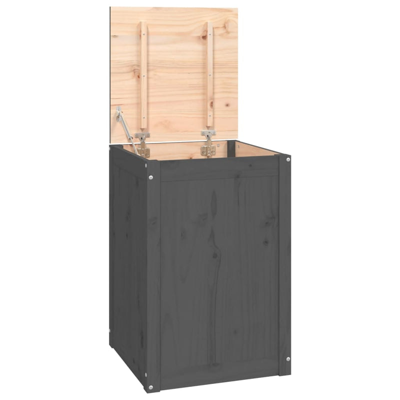 Afbeelding laden in galerijviewer, Vidaxl wasmand 44x44x66 cm massief grenenhout grijs

