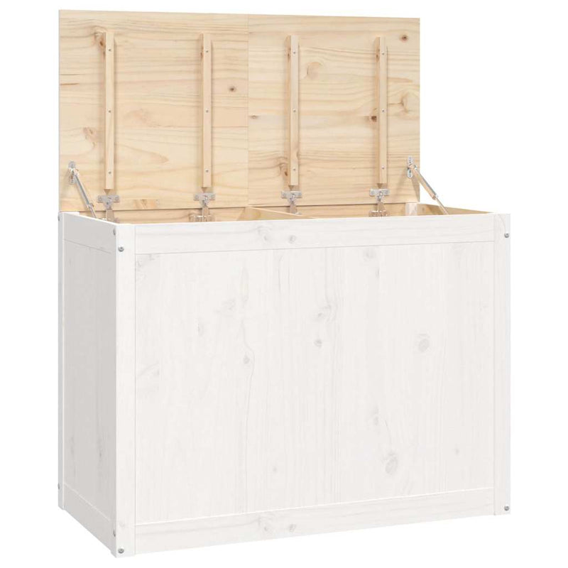 Afbeelding laden in galerijviewer, Vidaxl wasmand 88,5x44x66 cm massief grenenhout wit
