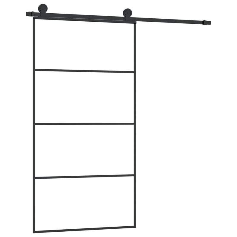 Afbeelding laden in galerijviewer, VidaXL Schuifdeur met beslag 102,5x205 cm ESG-glas en aluminium
