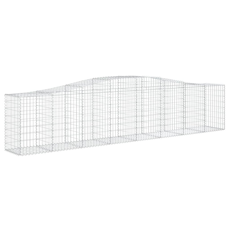 Afbeelding laden in galerijviewer, VidaXL Schanskorf gewelfd 400x50x80 100 cm gegalvaniseerd ijzer

