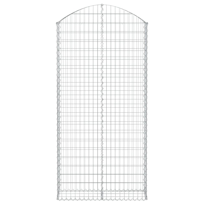 Afbeelding laden in galerijviewer, Vidaxl schanskorf gewelfd 100x30x200 220 cm gegalvaniseerd ijzer
