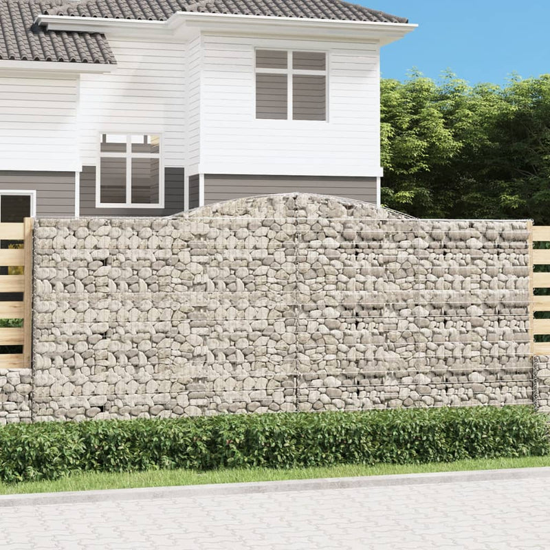 Afbeelding laden in galerijviewer, VidaXL Schanskorf gewelfd 400x30x180 200 cm gegalvaniseerd ijzer
