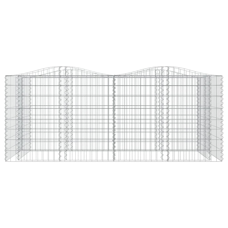 Afbeelding laden in galerijviewer, VidaXL Schanskorf gewelfd verhoogd 200x100x100 cm gegalvaniseerd ijzer
