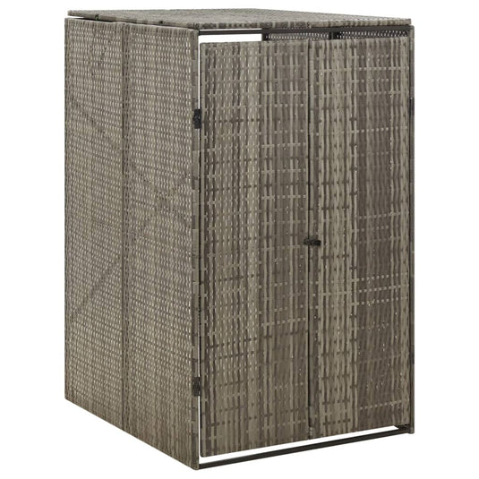 Vidaxl containerberging enkel 70x80x117 cm poly rattan grijs
