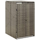 Vidaxl containerberging enkel 70x80x117 cm poly rattan grijs