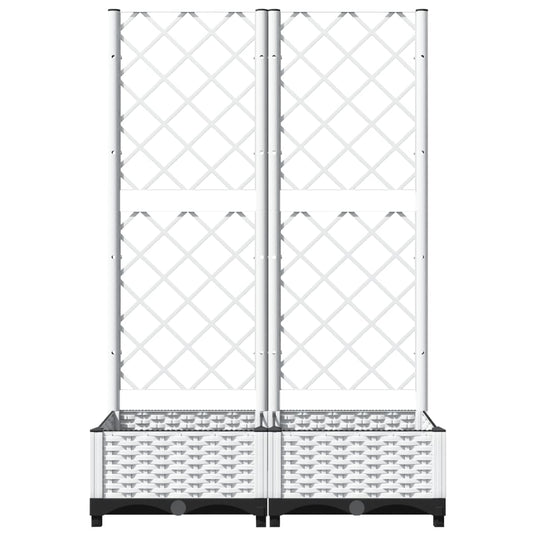 Vidaxl plantenbak met latwerk 80x40x121,5 cm polypropeen