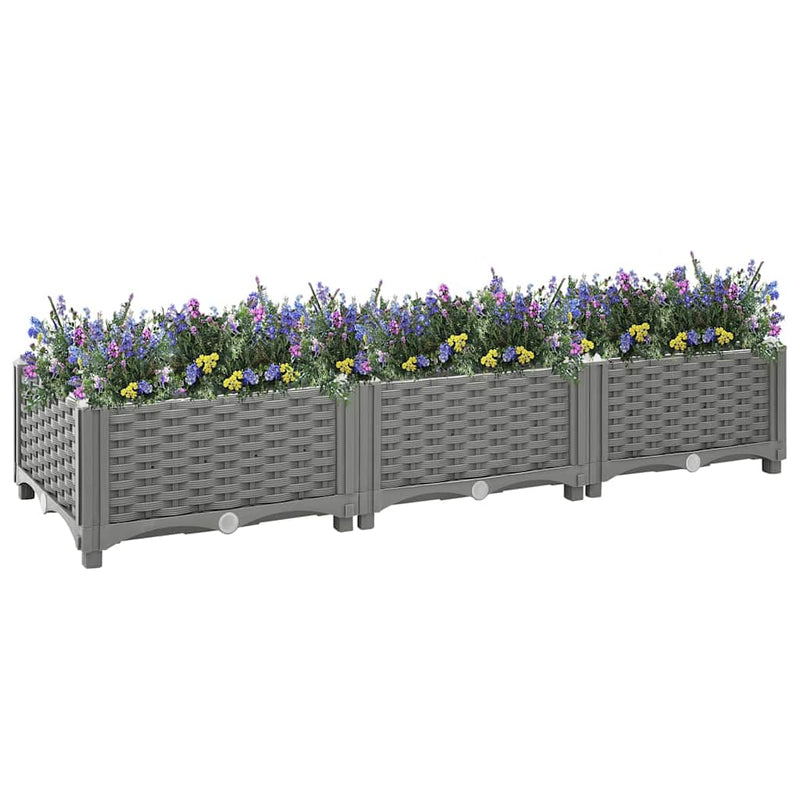 Afbeelding laden in galerijviewer, Vidaxl plantenbak verhoogd 120x40x23 cm polypropeen

