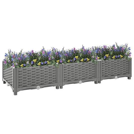 Vidaxl plantenbak verhoogd 120x40x23 cm polypropeen