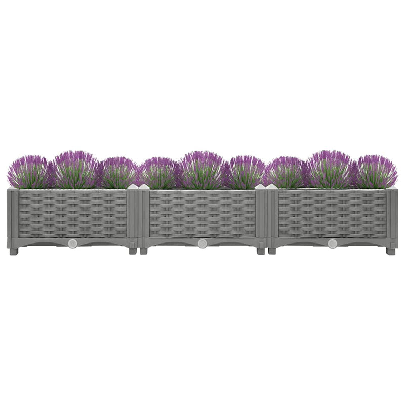 Afbeelding laden in galerijviewer, Vidaxl plantenbak verhoogd 120x40x23 cm polypropeen
