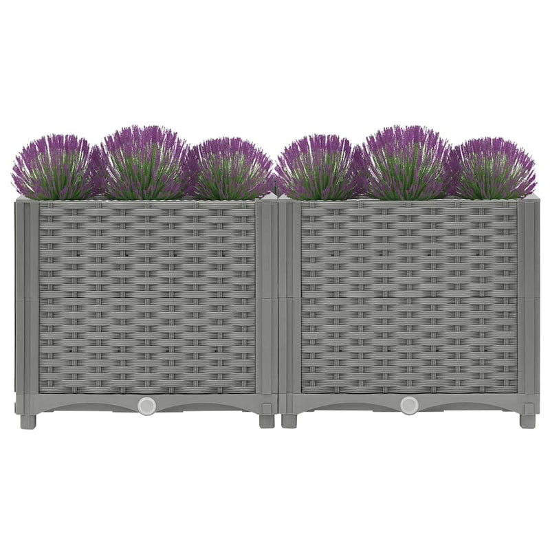 Afbeelding laden in galerijviewer, Vidaxl plantenbak verhoogd 80x40x38 cm polypropeen
