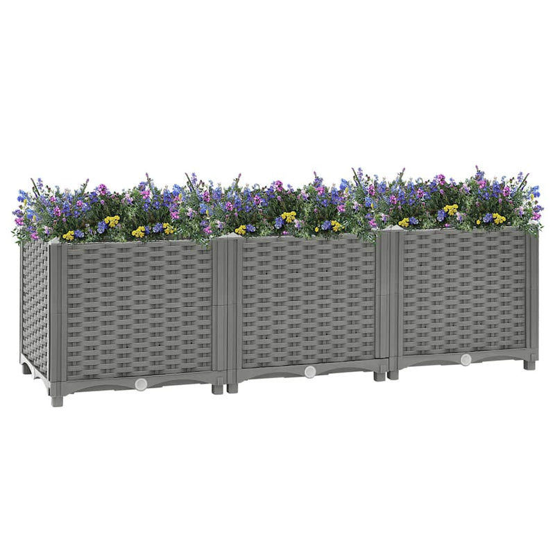 Afbeelding laden in galerijviewer, Vidaxl plantenbak verhoogd 120x40x38 cm polypropeen
