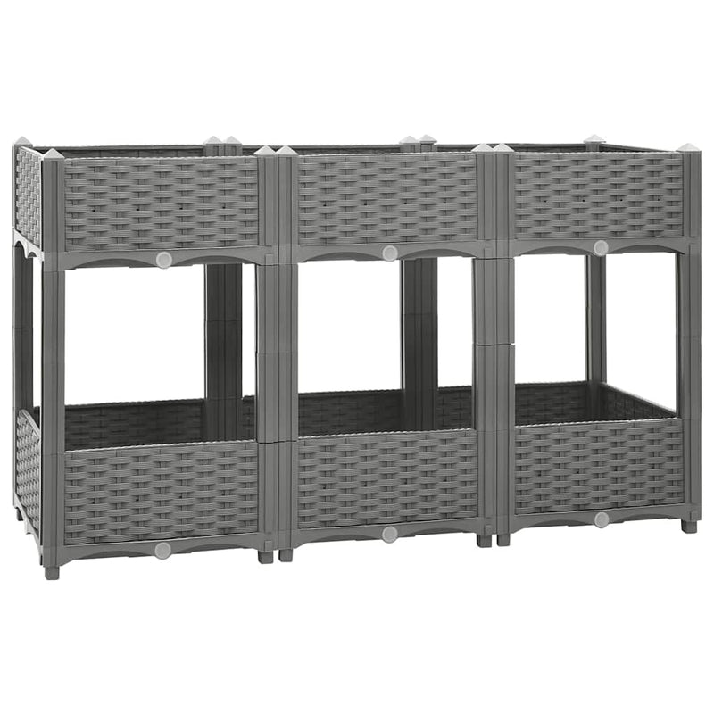 Afbeelding laden in galerijviewer, Vidaxl plantenbak verhoogd 120x40x71 cm polypropeen
