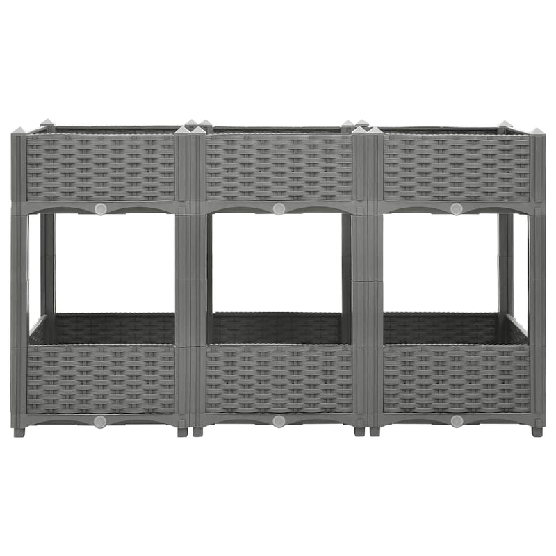 Afbeelding laden in galerijviewer, Vidaxl plantenbak verhoogd 120x40x71 cm polypropeen
