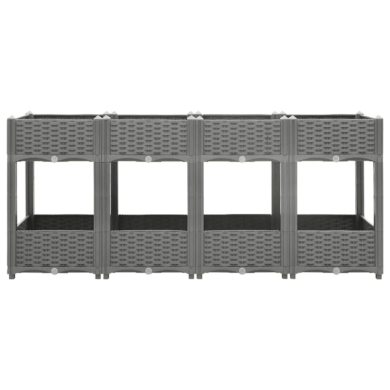 Afbeelding laden in galerijviewer, Vidaxl plantenbak verhoogd 160x40x71 cm polypropeen
