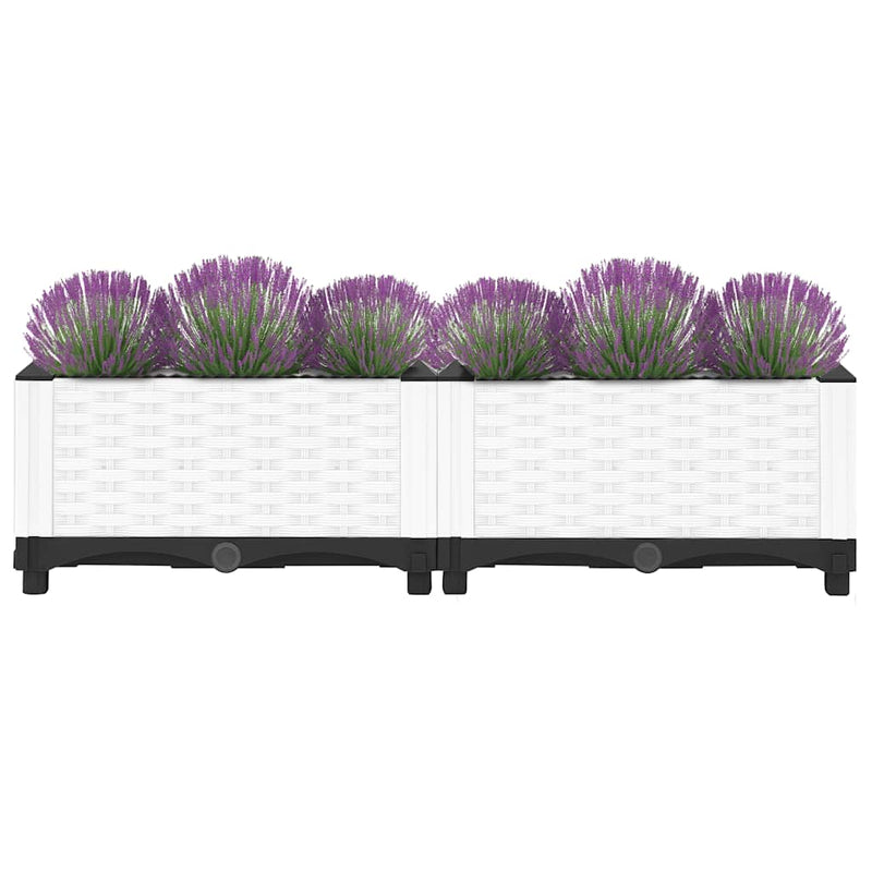 Afbeelding laden in galerijviewer, Vidaxl plantenbak verhoogd 80x40x23 cm polypropeen
