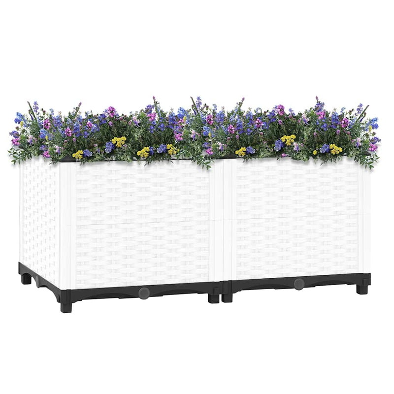 Afbeelding laden in galerijviewer, Vidaxl plantenbak verhoogd 80x40x38 cm polypropeen
