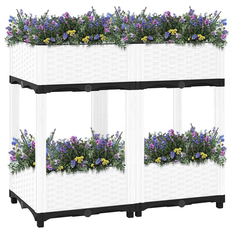 Afbeelding laden in galerijviewer, Vidaxl plantenbak verhoogd 80x40x71 cm polypropeen
