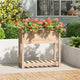 VidaXL Plantenbak met schap 82,5x34,5x81 cm massief grenenhout