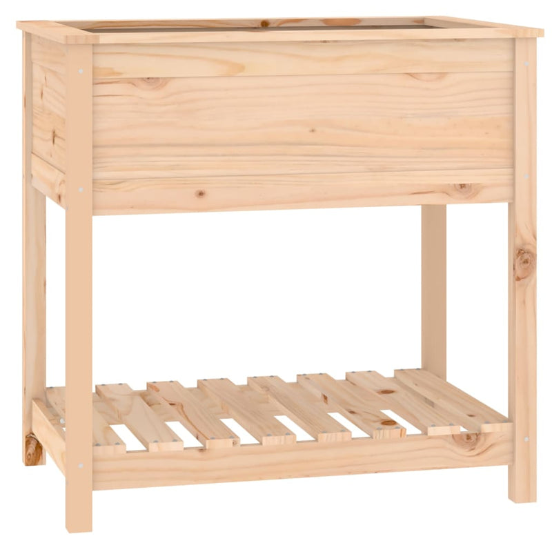 Afbeelding laden in galerijviewer, Vidaxl plantenbak met schap 82,5x54x81 cm massief grenenhout
