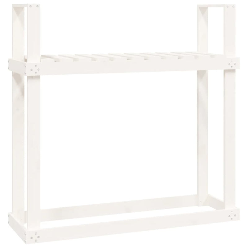 Afbeelding laden in galerijviewer, Vidaxl haardhoutrek 110x35x108,5 cm massief grenenhout wit
