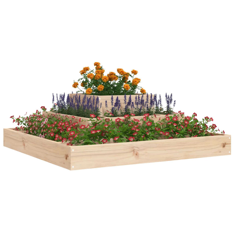 Afbeelding laden in galerijviewer, Vidaxl plantenbak 80x80x27 cm massief grenenhout
