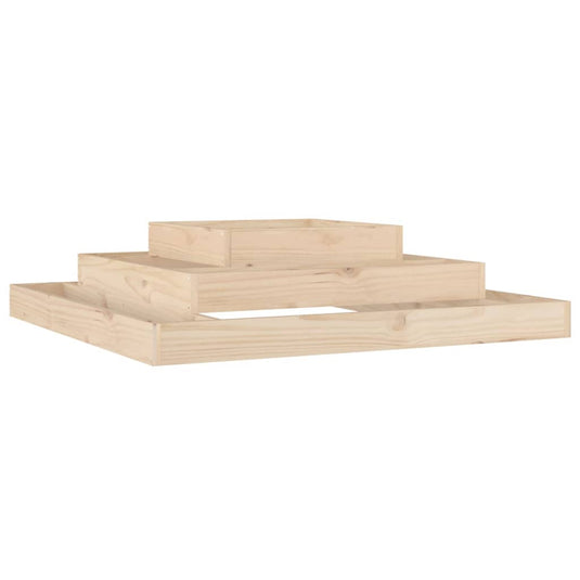 Vidaxl plantenbak 110x110x27 cm massief grenenhout