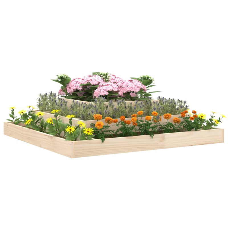 Afbeelding laden in galerijviewer, Vidaxl plantenbak 110x110x27 cm massief grenenhout
