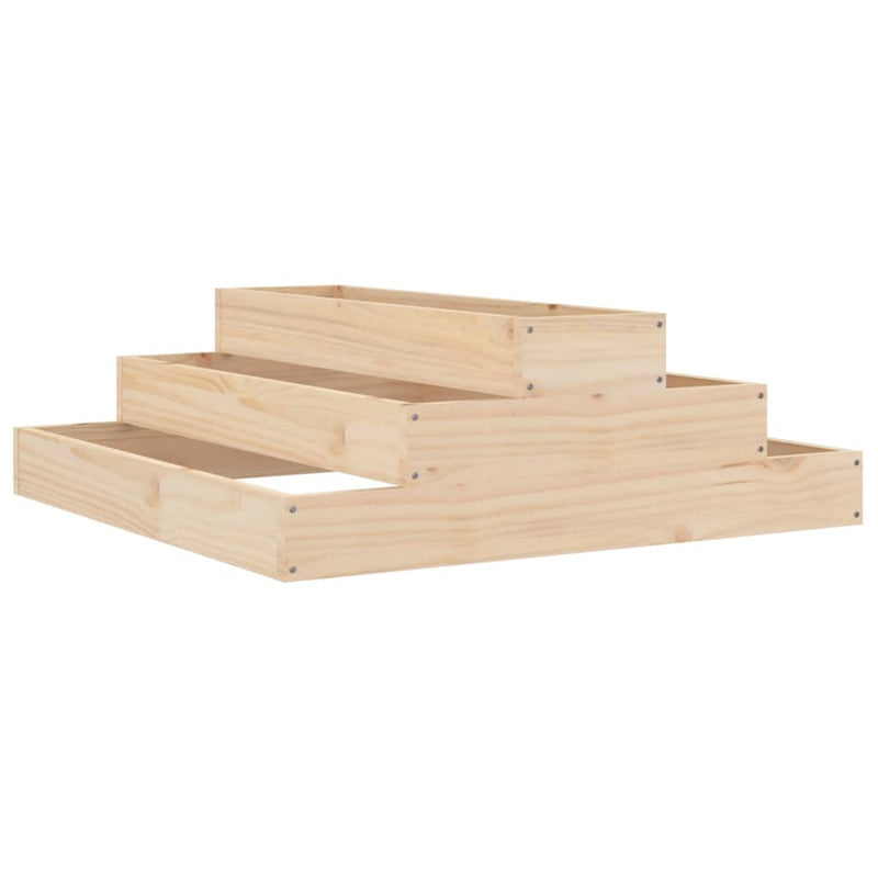 Afbeelding laden in galerijviewer, Vidaxl plantenbak 80x80x27 cm massief grenenhout
