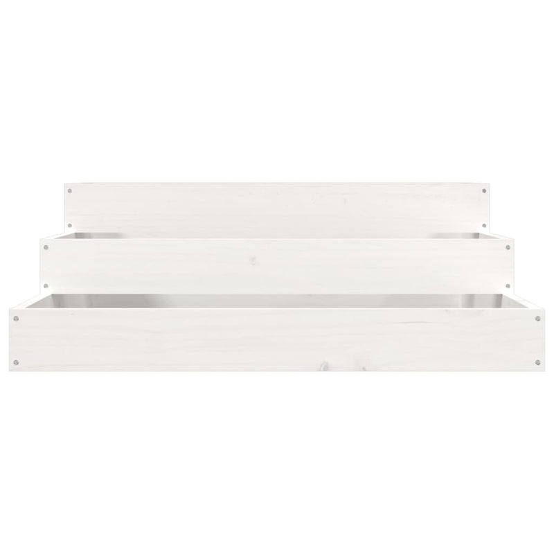 Afbeelding laden in galerijviewer, Vidaxl plantenbak 78x78x27 cm massief grenenhout wit
